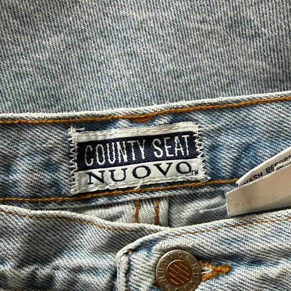 County Seat Light Wash Vintage 5 Pocket Mom Jeans 27x30" - Picture 4 of 5